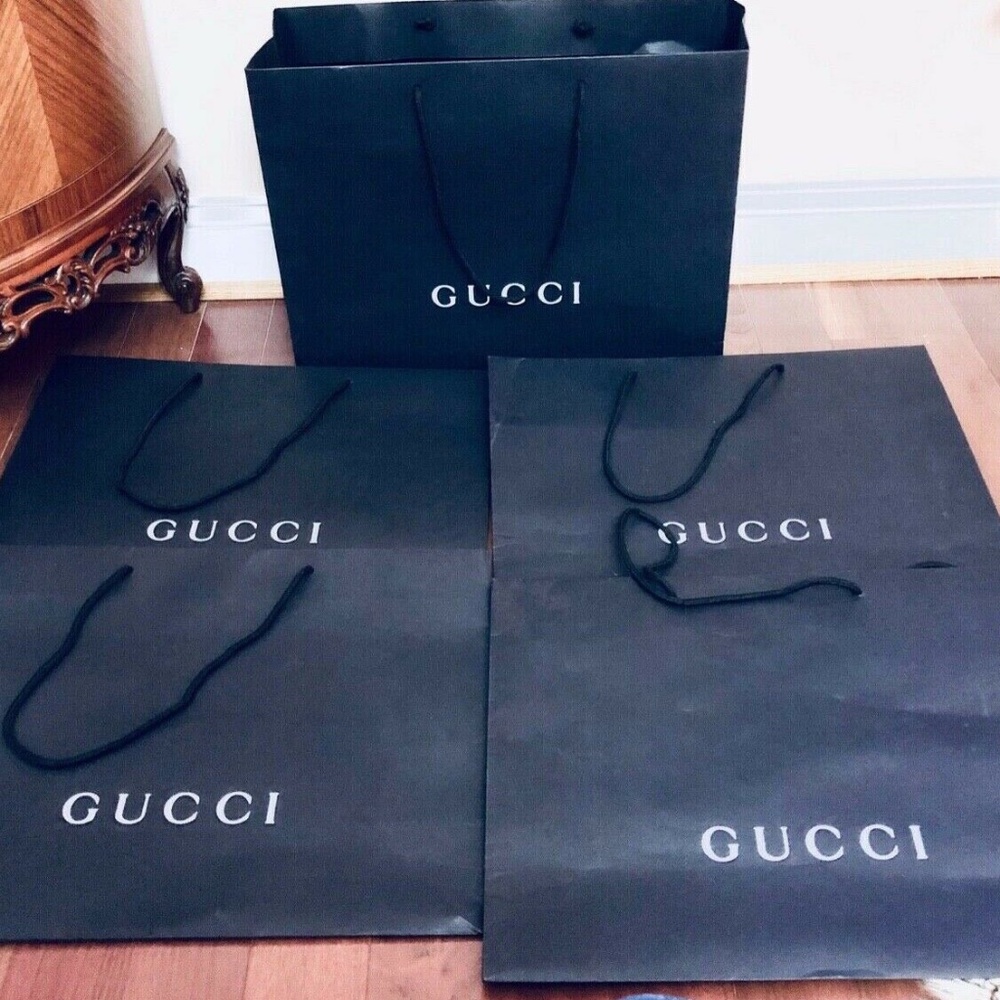 Lot of 5 GUCCI PAPER BAGS OR GIFT BAGS AUTHENTIC